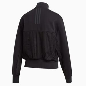 Adidas Mesh ID Full Zip Bomber Jacket in Black Size Small